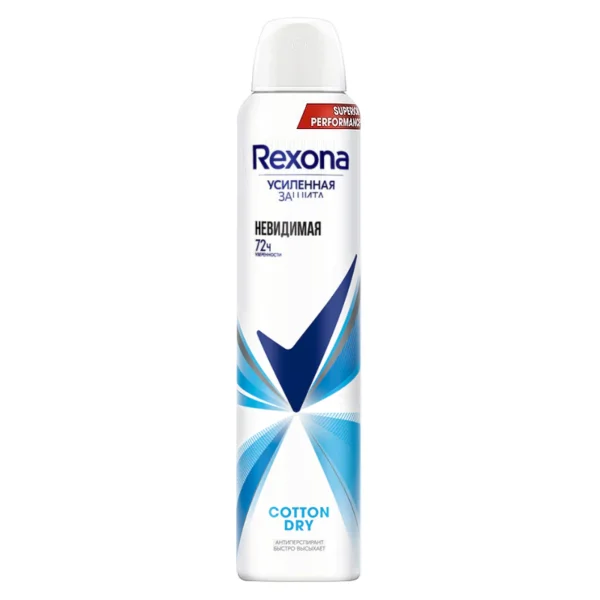 اسپری دئودورانت رکسونا Rexona زنانه مدل Cotton Dry اصل روسیه حجم 200 میل